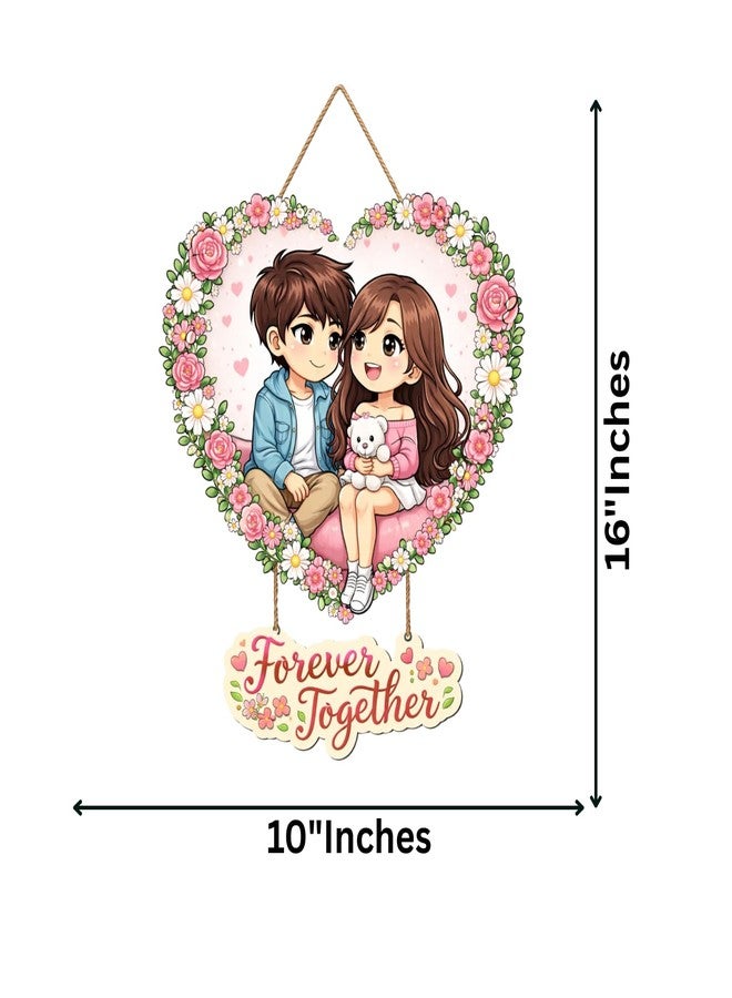 Webelkart Premium Couple Wall Hanging for Home Decor | Couple Gifts Forever Together Couple Design,Valentine Gift Item for Girlfriend/Boyfriend/Husband Wife Living Room Decoration (1) - Image 4